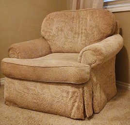 Custom Upholstered Sitting Room Chair With Matching Throw Pillow #2