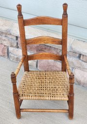 Antique Children's Ladder Back Low Chair