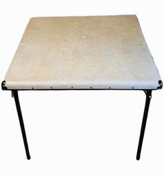 Vintage Card Table With Folding Legs