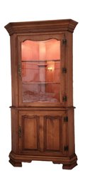 Vintage Illuminated Corner Display Cabinet