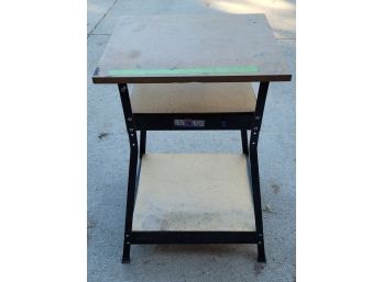 Vintage IRON HORSE Metal And Wood Work Bench