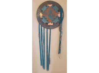 Vintage Handmade SIGNED Fine Art Three Dimensional Native American Style Wall Accent