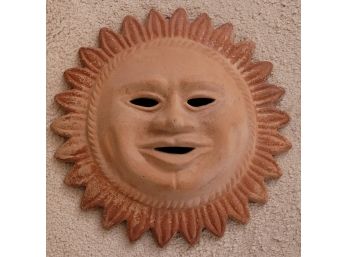 Vintage 20' Outdoor Clay Sun Face Hanging Home Deco