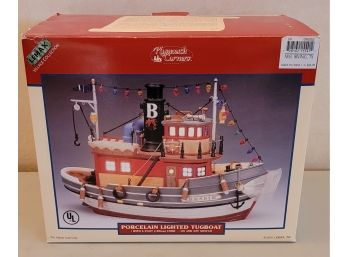 Vintage Pre Owned Porcelain Lighted Tugboat