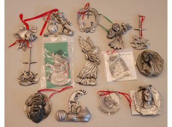 Assortment Of Vintage LOVELAND COLORADO Pewter Christmas Ornaments