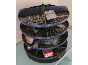 Vintage Rotating Tool Tray Bin