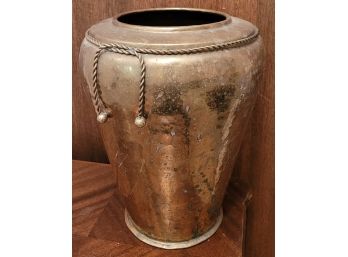 Vintage Large Metal Planter Deco Container