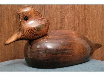 Vintage 1987 DUCKS UNLIMITED Wooden Duck Decoy Valerie Bundy