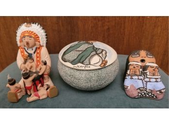 (3) Small Native American Style Home Deco Selections