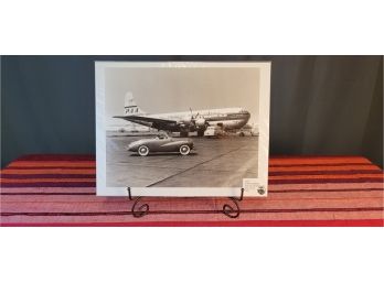 Lot 13: Vintage Alex Blendl Historic Photograph AVIATION  AUTO - Last STRATOCRUISER Out Of LA 1950's