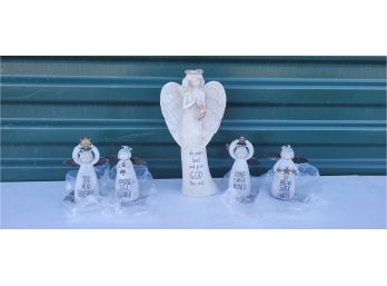 Lot 58: Assortment Of (5) New HALLMARK Motivational Angel Figures