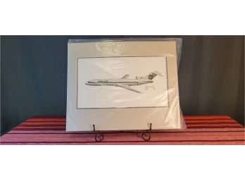 Lot 2: Vintage 1985 Signed & Numbered Aviation Lithograph Print - BOEING 727-200