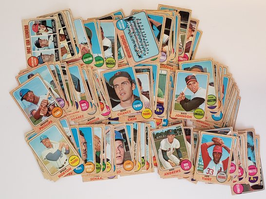 1968 Topps Baseball Card Lot 128 Cards W/ 29 High Numbers No Duplicates