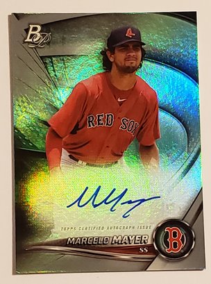 2022 Bowman Platinum Marcelo Mayer Auto Prospect Baseball Card Red Sox