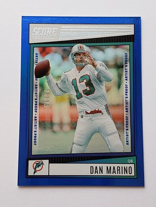 2022 Score Football Dan Marino #'D /35 Artist's Proof Dolphins