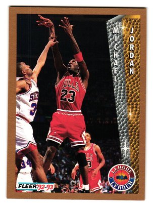 1992-93 Fleer Michael Jordan NBA League Leader Basketball Card Bulls