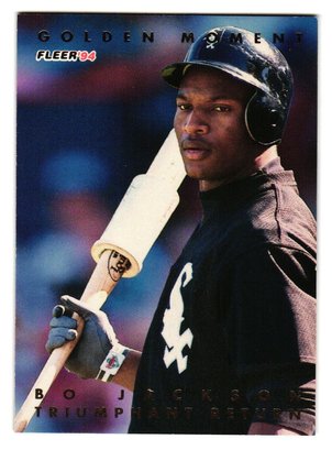 1994 Fleer Golden Moments Bo Jackson Triumphant Return Baseball Card White Sox
