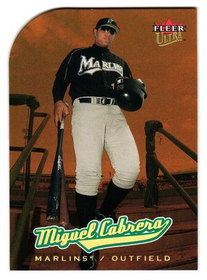 2005 Fleer Ultra Miguel Cabrera Gold Medallion Parallel Baseball Card Marlins