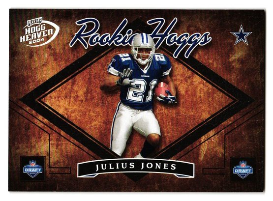 2004 Playoff Hog Heaven #'d /750 Julius Jones Rookie Football Card Cowboys