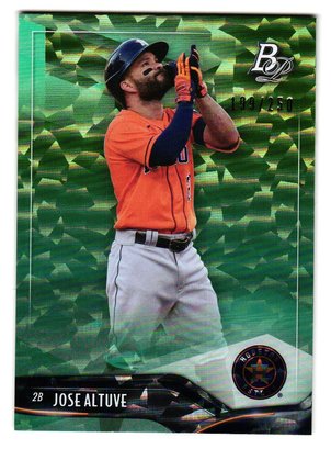 2021 Bowman Platinum #'D /250 Jose Altuve Parallel Baseball Card Astros