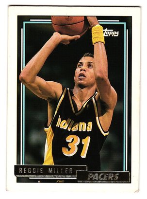 1992 Topps Gold Reggie Miller Basketball Card Pacers