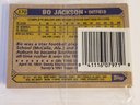 1987 Topps Unopened Rack Pack Bo Jackson Rookie Baseball Card Showing On Back KC Royals