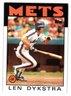1986 Topps Lenny Dykstra Rookie Baseball Card Mets