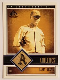 2002 Upper Deck Lefty Grove Game Used Bat Relic Baseball Card A's