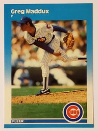 1987 Fleer Glossy Update Greg Maddux Rookie Baseball Card Cubs