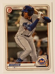 2020 Bowman Ronny Mauricio Prospect Baseball Card Mets