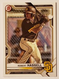 2021 Bowman Robert Hassell Prospect Baseball Card Padres