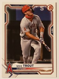 2021 Bowman Mike Trout Baseball Card Angels