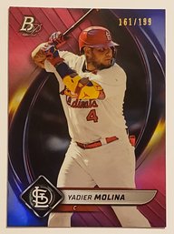 2022 Bowman Platinum Yadier Molina Parallel #'d /199 Baseball Card Cardinals