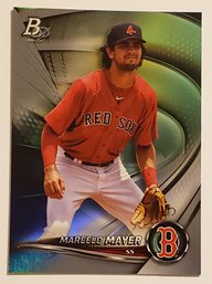 2022 Bowman Platinum Marcelo Mayer Prospect Baseball Card Red Sox