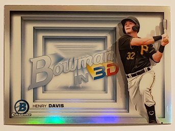 2022 Bowman Chrome Henry Davis In 3D Prospect Insert Baseball Card Pirates