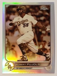 2022 Topps Chrome Albert Pujols Sepia Parallel Baseball Card Dodgers