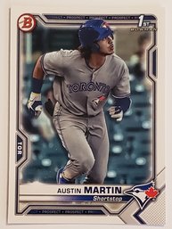 2021 Bowman Austin Martin 1st Bowman Prospect Baseball Card Blue Jays