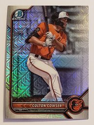 2022 Bowman Chrome Colton Cowser Mojo Parallel Prospect Baseball Card Orioles