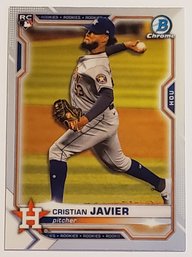 2021 Bowman Chrome Cristian Javier Rookie Baseball Card Astros