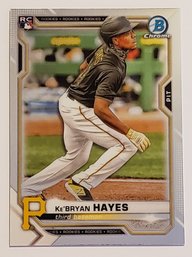 2021 Bowman Chrome Ke'Bryan Hayes Rookie Baseball Card Pirates