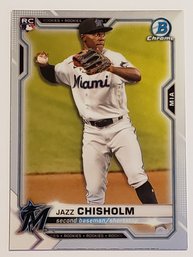 2021 Bowman Chrome Jazz Chisholm Rookie Baseball Card Marlins