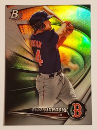 2022 Bowman Platinum Blaze Jordan Prospect Baseball Card Red Sox