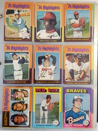 1975 Topps Baseball Complete Set In Binder George Brett & Robin Yount Rookies