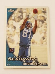 2010 Topps Chrome Golden Tate Rookie Football Card Seahawks