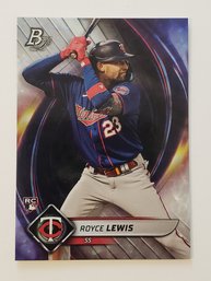 2022 Bowman Platinum Royce Lewis Rookie Ice Foil Parallel Baseball Card Twins