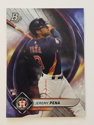 2022 Bowman Platinum Jeremy Pena Rookie Ice Foil Parallel Baseball Card Astros