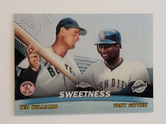 2001 Topps Chrome Ted Williams / Tony Gwynn 'Sweetness' Insert Baseball Card Red Sox / Padres