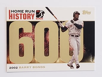 2005 Topps Barry Bonds Gold Parallel Home Run History # 600 Baseball Card Giants