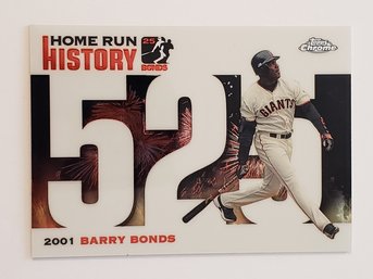 2005 Topps Chrome Barry Bonds Home Run History # 525 Baseball Card Giants