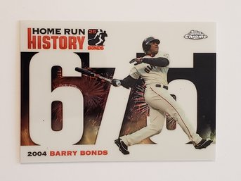 2005 Topps Chrome Barry Bonds Home Run History # 675 Baseball Card Giants